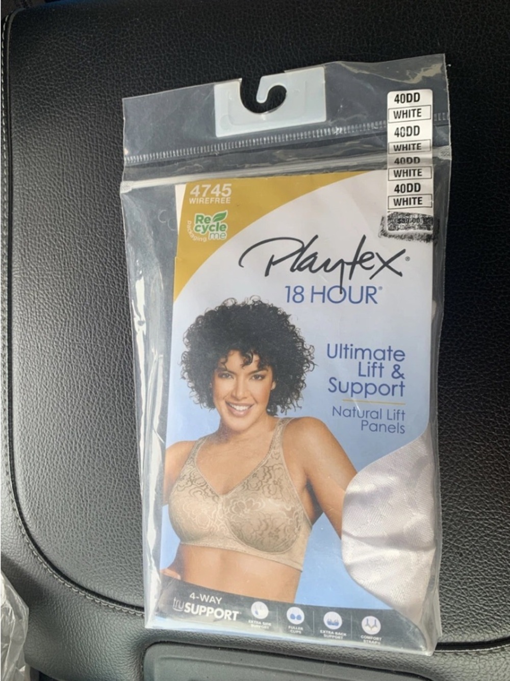 2/$25 Playtex 40DD 18 Hour Ultimate Lift Support Wire Free Bra White For Women